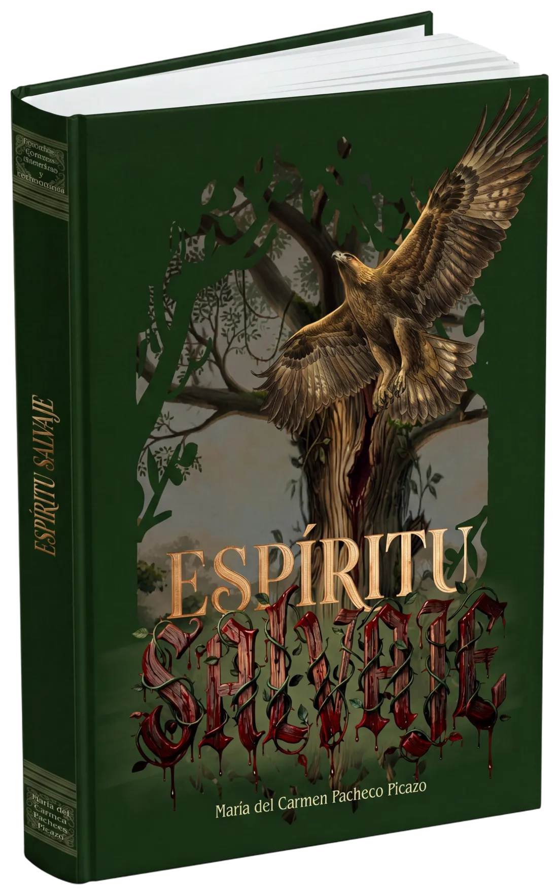 Portada del libro Espíritu Salvaje de Mari Carmen Pacheco Picazo, edición en tapa dura